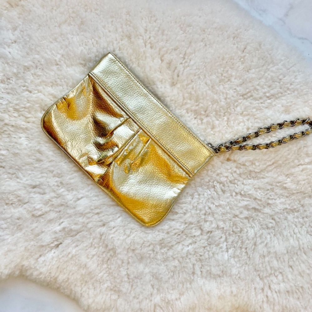 Party Small Gold Chain Clutch Wristlet Express